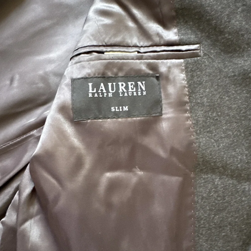 Lauren Ralph Lauren Slim Blazer Mens 40S Wool Charcoal‎ Grey Sport Jacket #812